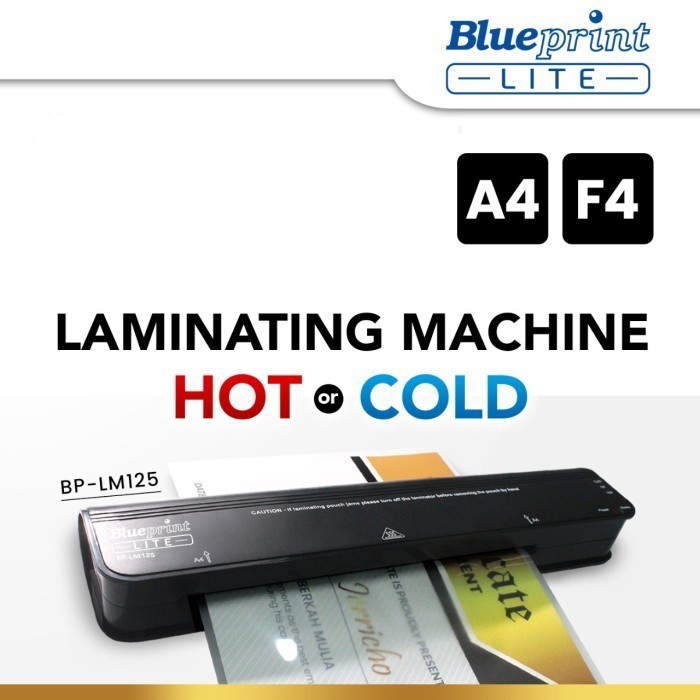 

Mesin Laminating BLUEPRINT LM125 Hot and Cold Laminating Machine A4 F4