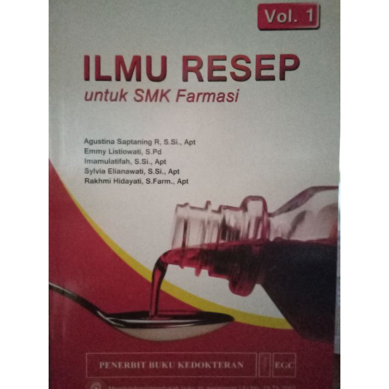 Ilmu Resep untuk SMK Farmasi Vol 1