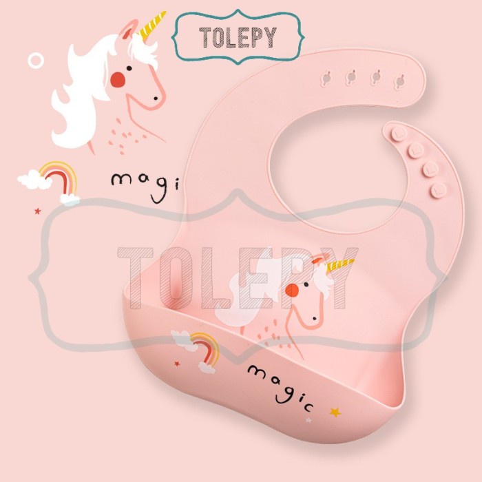 Baby Silicone Bibs bib bip / Celemek Silikon Bayi / Slabber