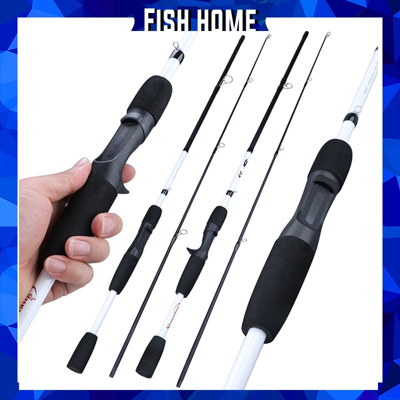 Spinning Casting Spinning Rod EVA Menangani Fleksibilitas Yang Baik Kekuatan Tarik Yang Kuat 2 Bagian 3 Bagian 1.65m 1.75m Baitcasting Fishing Rod untuk Air Asin Sungai Air Tawar Danau Memancing Ikan Mas