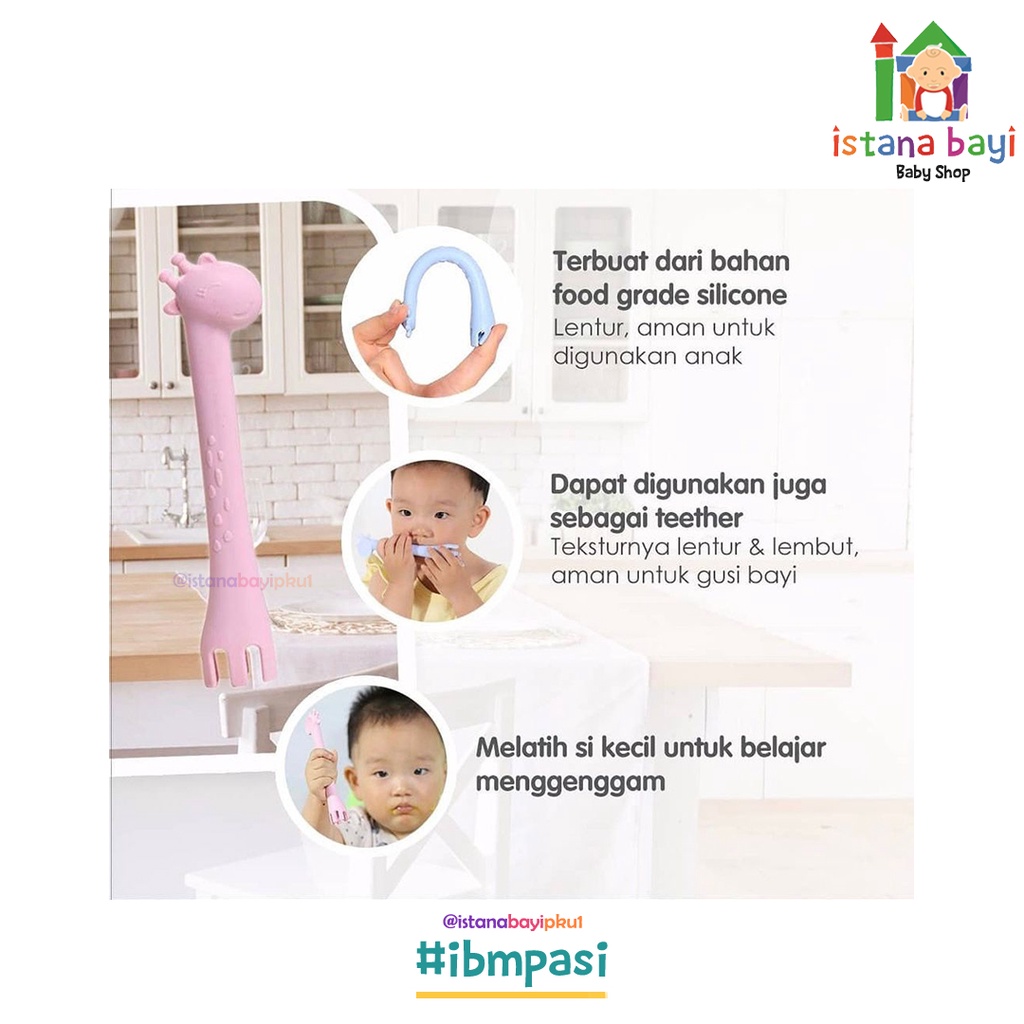 Carterlove Teether Spoon &amp; Fork 2in1 - Sendok Makan Bayi