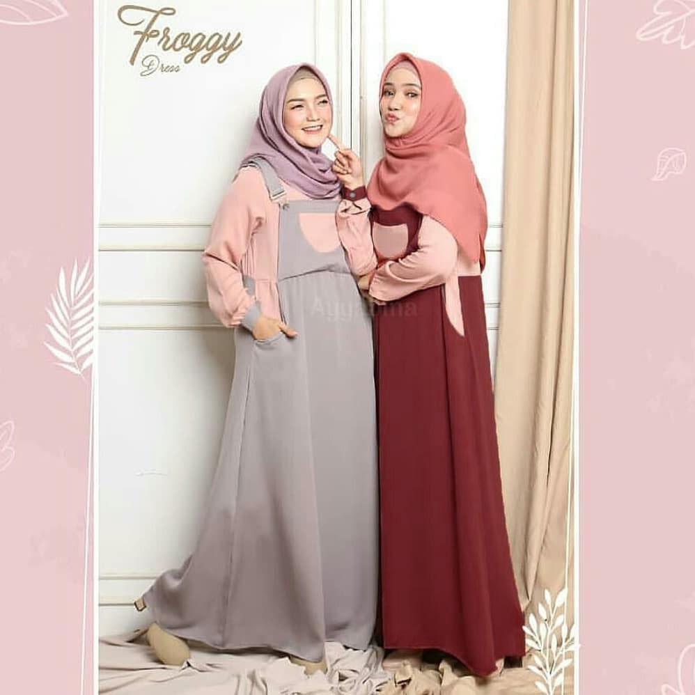 OUTFIT MUSLIM Froggy Dress | Frogi Maxi BEST SELLER  / dress MUSLIM REMAJA TERLARIS dress muslim rem