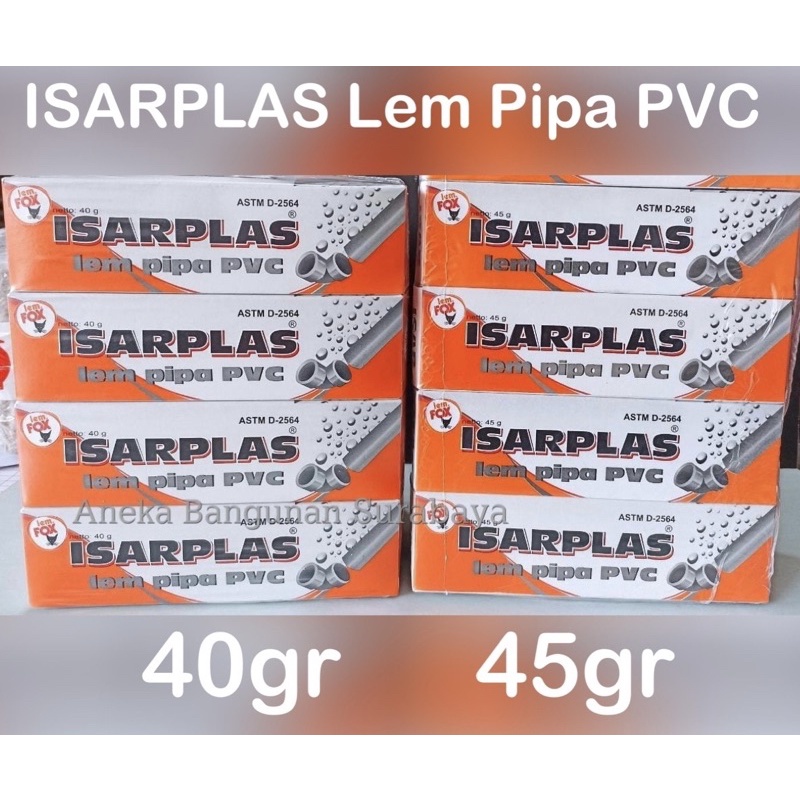 

lem pipa PVC ISARPLAS 40gr | lem pipa paralon fox