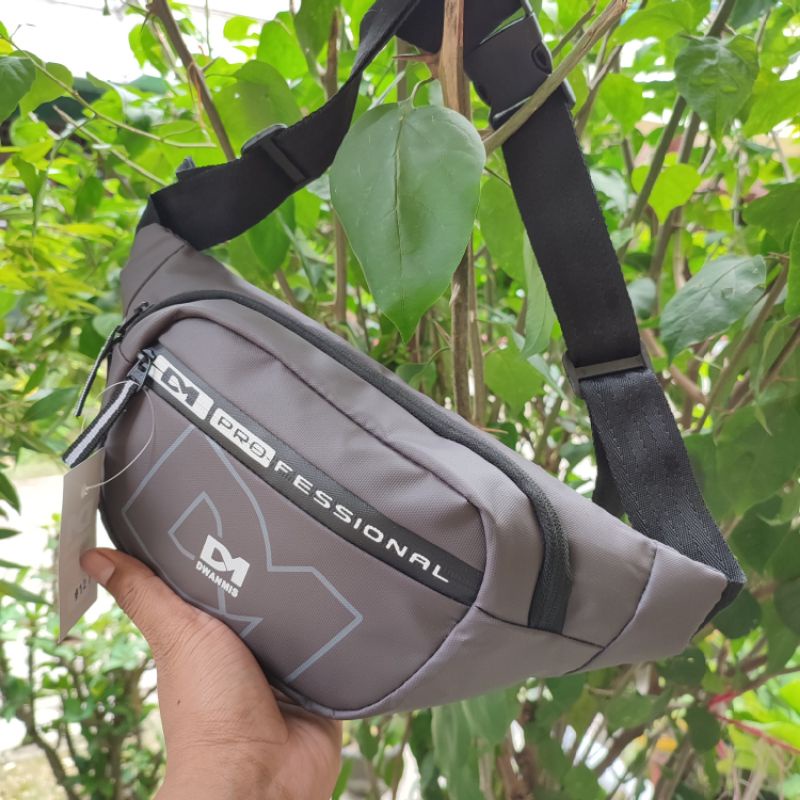 Tas Selempang Pria Distro | Waist Bag Origina Merk DM Waterproof | Tas Pria Konveksi