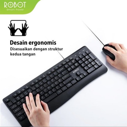 Robot KM2600 Keyboard &amp; Mouse Kabel Komputer / Laptop Combo