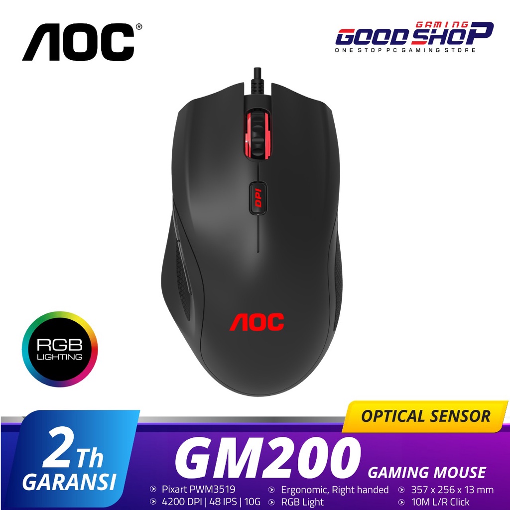 AOC GM200 Pixart 3519 sensor - Gaming Mouse