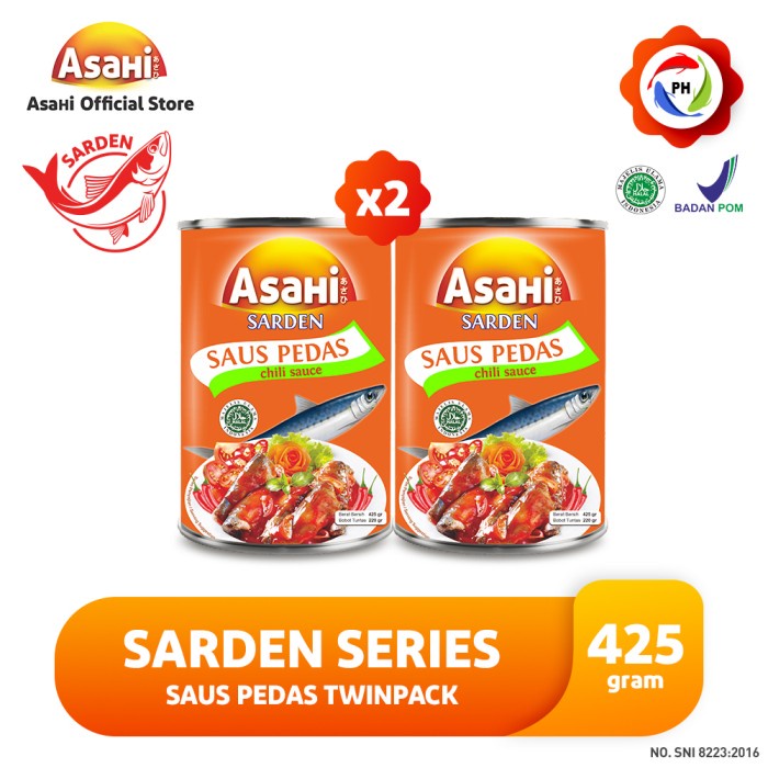 

Gg01Hh Asahi Sarden Saus Pedas 425Gr - Twinpack Ds01Gkk