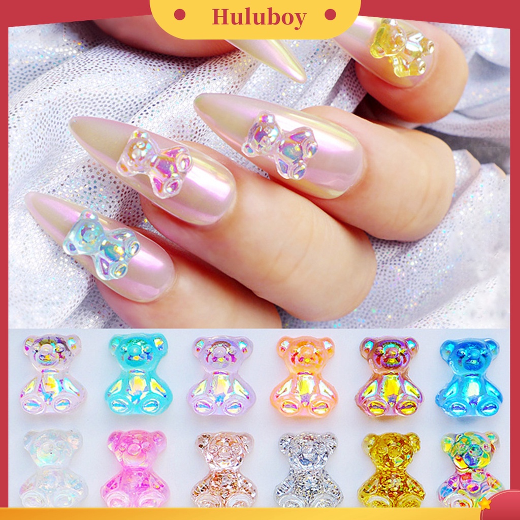 Huluboy Huluboy♡ 50 Pcs Berlian Imitasi 3D Multifungsi Bahan Resin Untuk Dekorasi Nail Art
