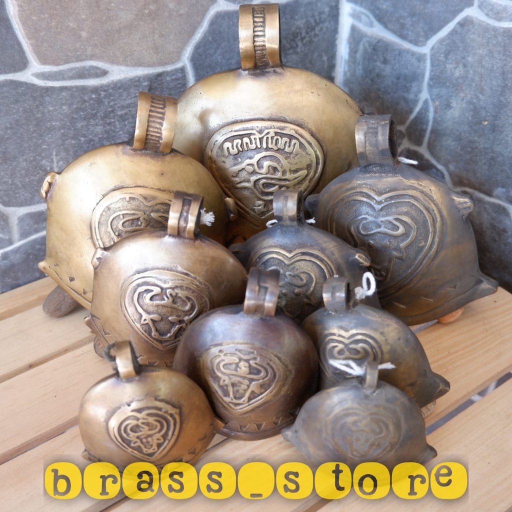 Klintingan sapi lonceng sapi kluntung kuningan