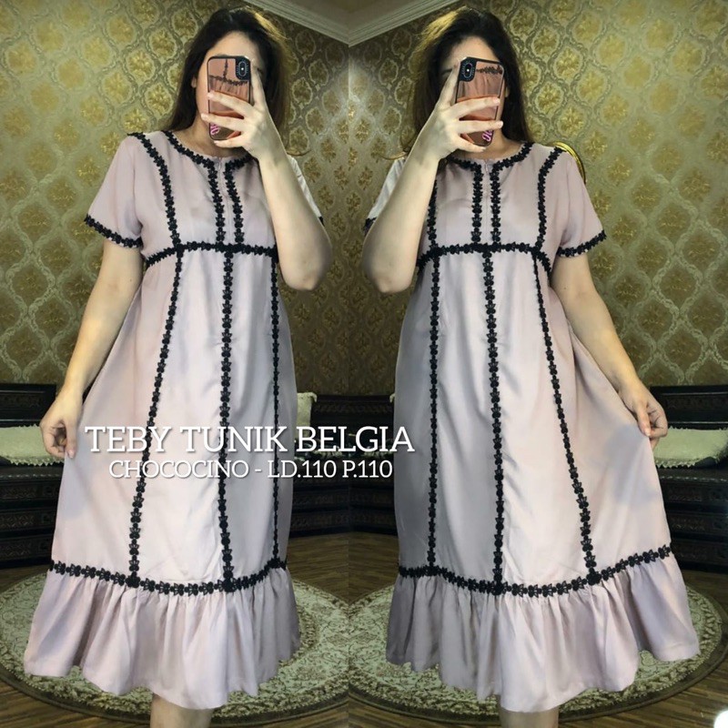 Daster arab Teby Tunik Belgia-Chococino