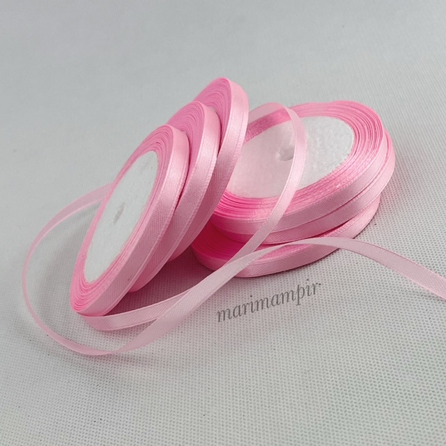 

PITA SATIN KAIN 1/4 INCI 6 MM WARNA BABY PINK #004