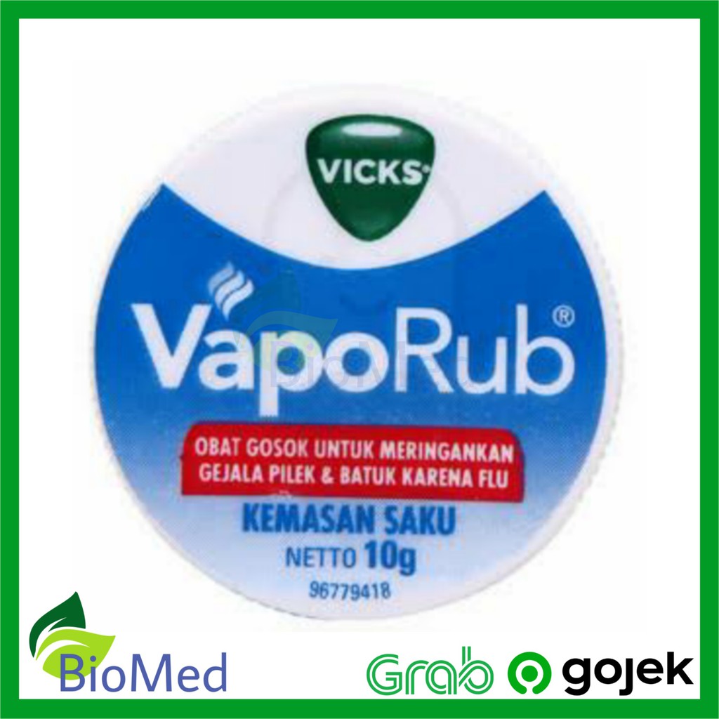 VICKS VAPORUB 10 gr Vapo Rub Obat Gosok Flu Pilek Hidung Mampet Batuk