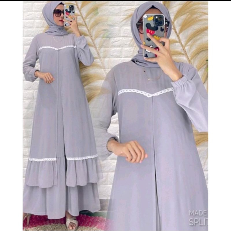 GAMIS ROMPI GAMIS RUFFLE GAMIS TERBARU TEEMURAH KOMBINASI POLOS RENDA KEKINIAN