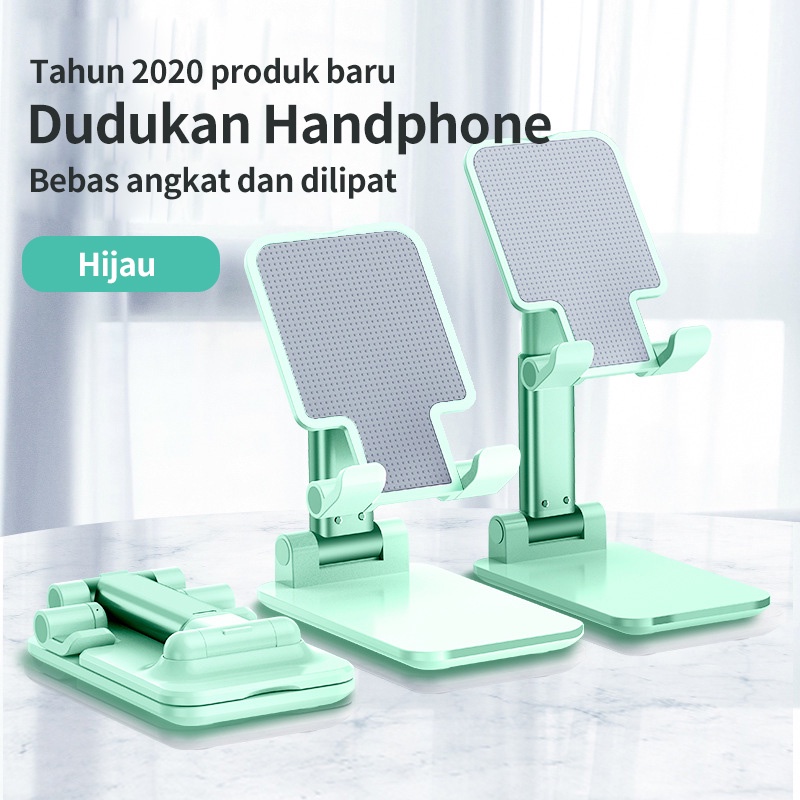 HD-23 High Quality Dudukan Ponsel Phone Holder Stand Lazypod Liftable Foldable HP di Meja Folding desktop Iphone Ipad Universal