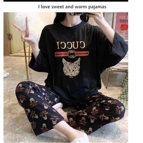 Stelan Piyama Import Motif Gucci/CP Piyama Import Gucci/Baju Tidur Import Gucci