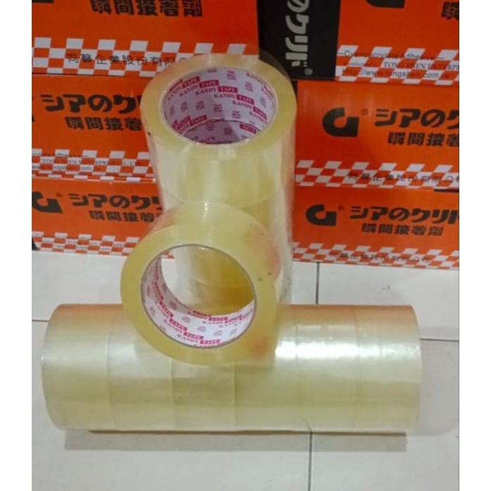 

Lakban coklat bening - isolasi - opp tape - solasi