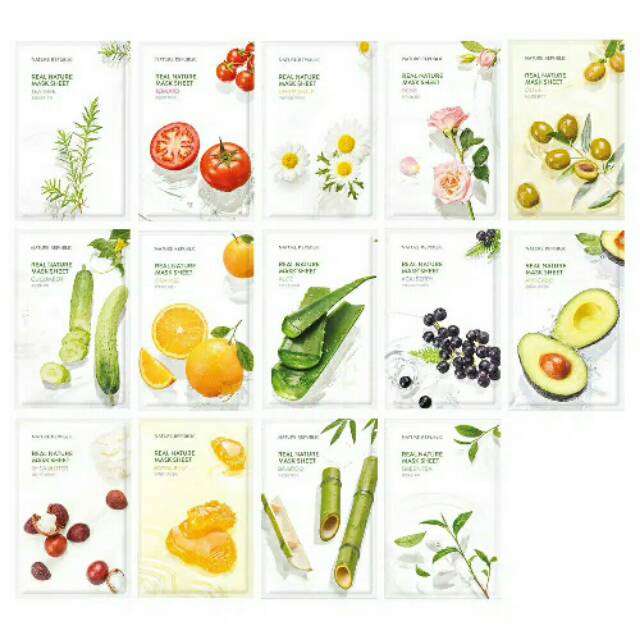 NATURE REPUBLIC Sheet Mask (Masker Wajah NATREP) | Shopee