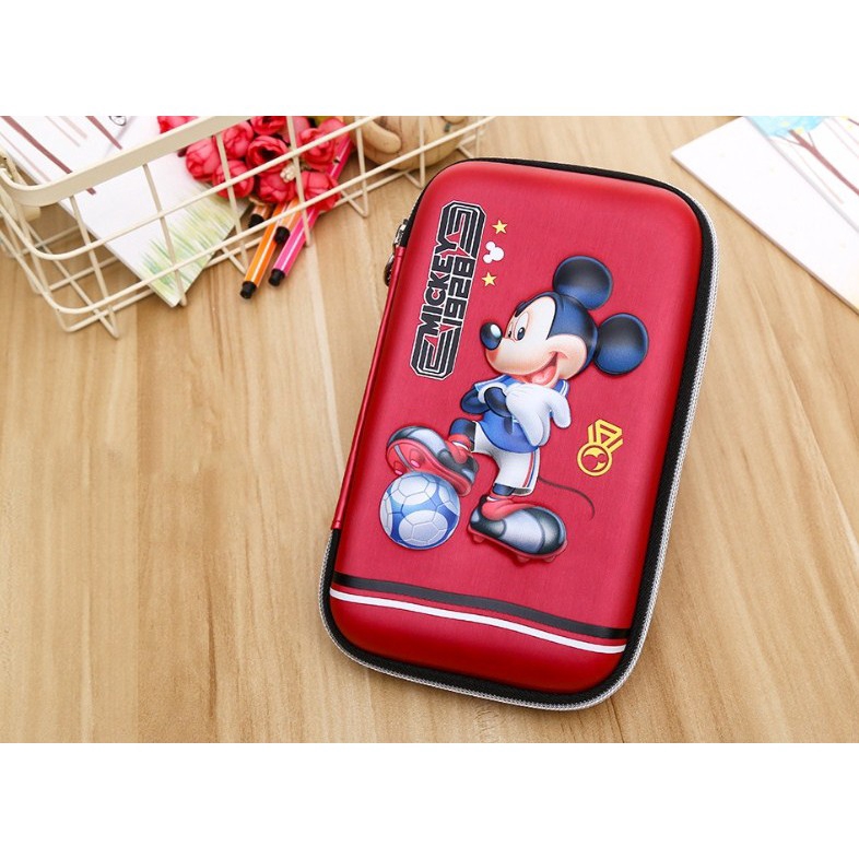 Ready STOCK Baru Disney 3D Tahan Air Kapasitas Besar EVA pen case