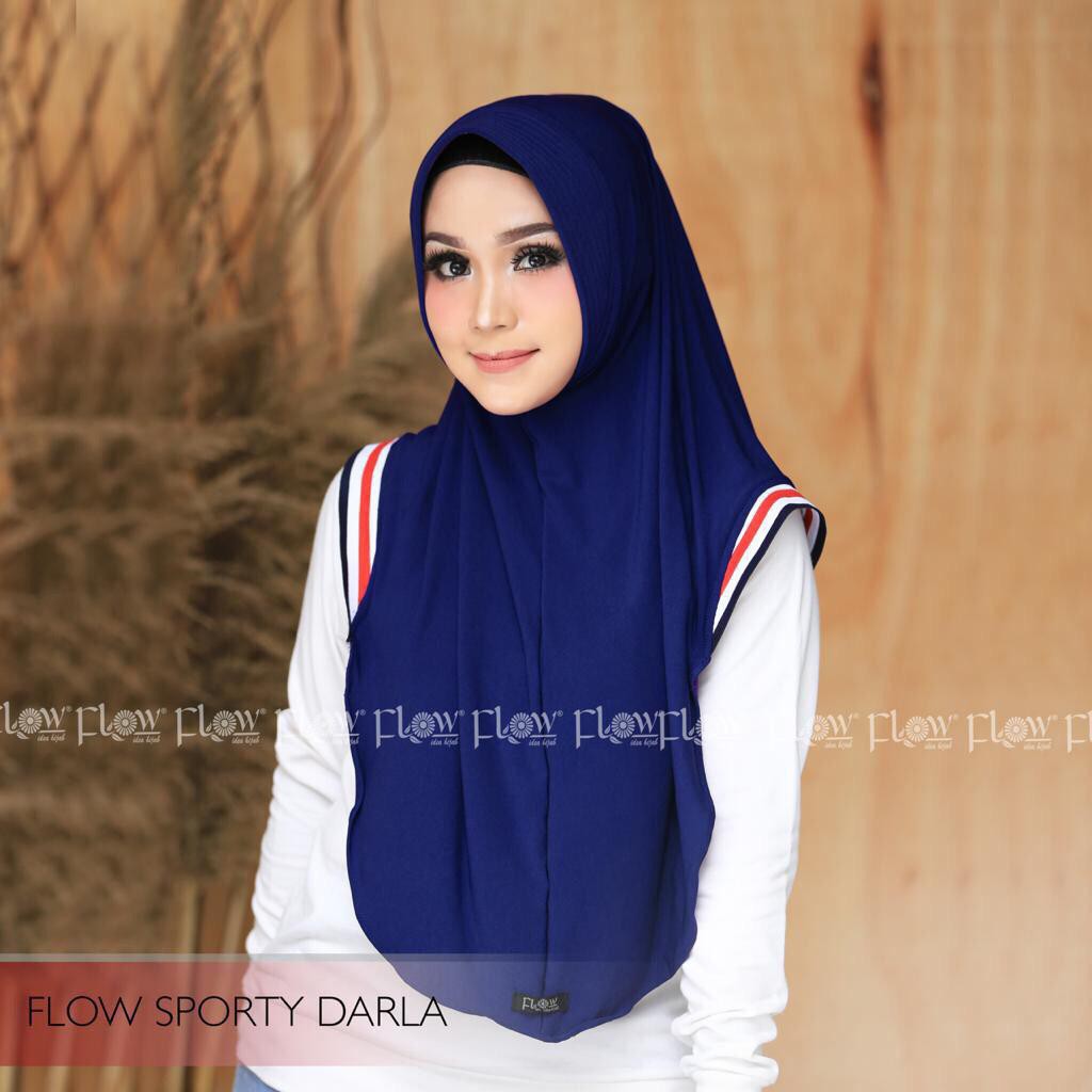 Jilbab Instan Sporty Darla Flow BY QOID-NAVY