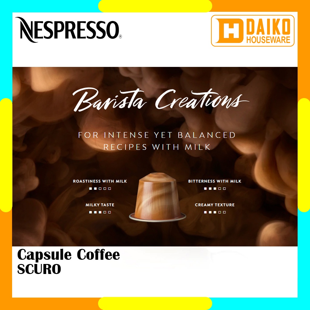 Capsule Nespresso Scuro Original Nestle Pack - Coffee Barista Creations Kopi Kapsul Expired Panjang