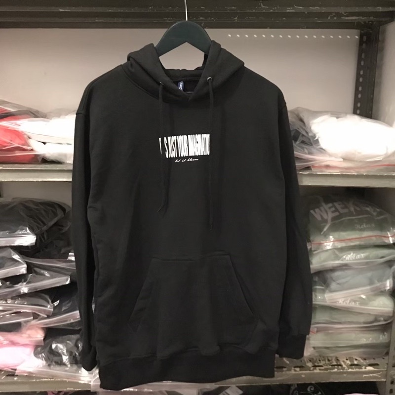 Hoodie H*M Let It Bloom Black