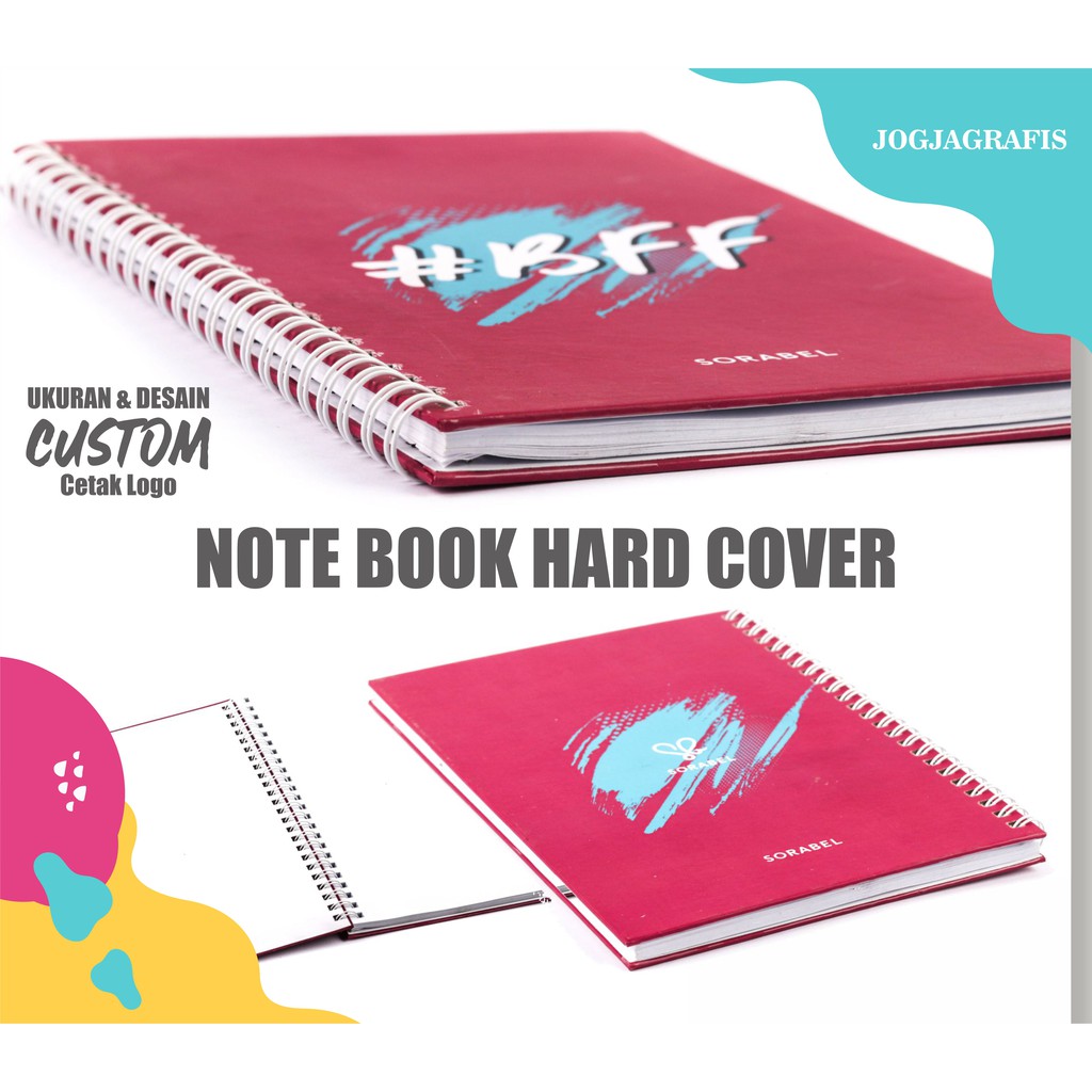 

Notes custom A5 / Notebook Spiral A5 - HARD COVER/ Isi 50 lembar - Minimal Pemesanan 2 pcs