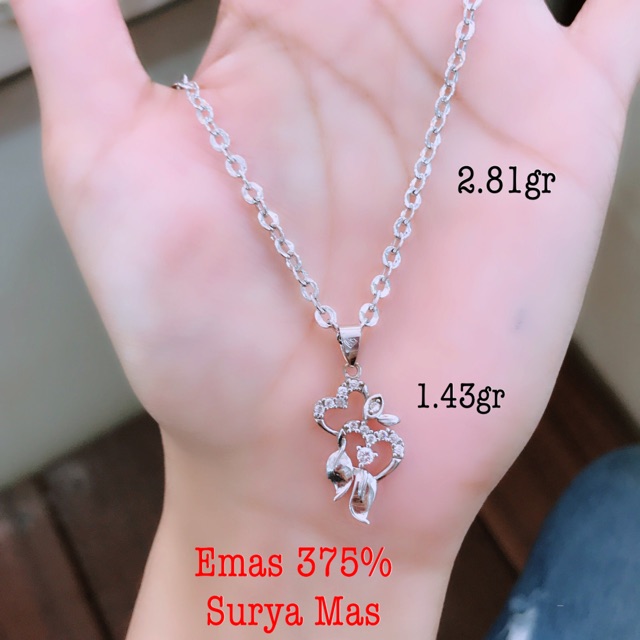 Kalung dan liontin emas 375%