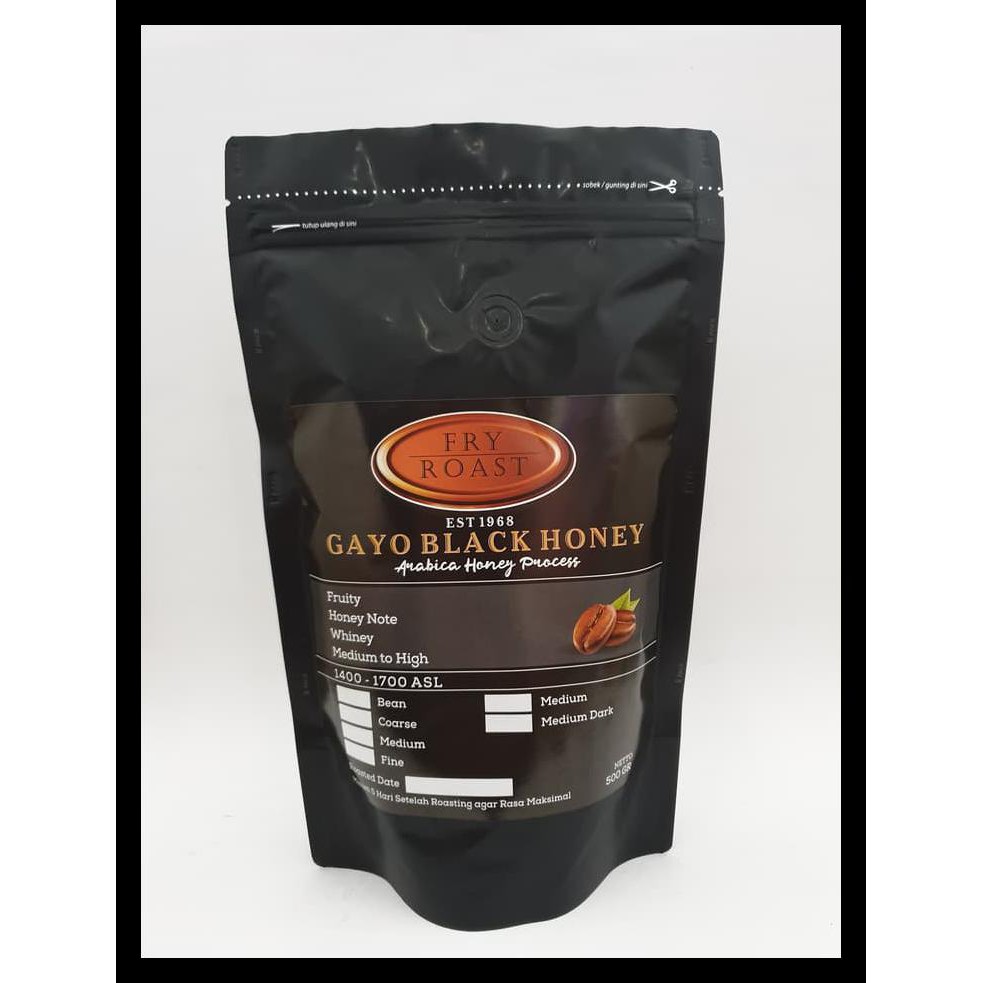 

Kopi Arabica Gayo Black Honey Process 500 Gram Biji Dan Bubuk - Biji Promo