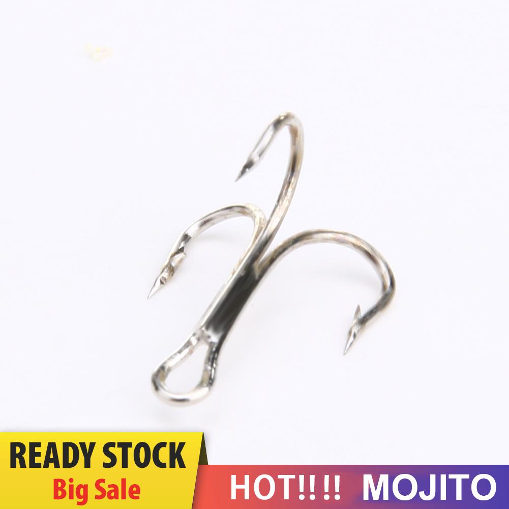 MOJITO 50pcs Barbed Crank Sharp Fishing Hooks Tackles with 3 Anchors