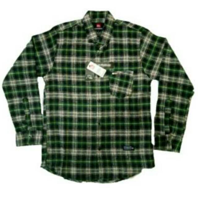 Kemeja Panjang Hem Flanel Distro Surfing Skate Quiksilver
