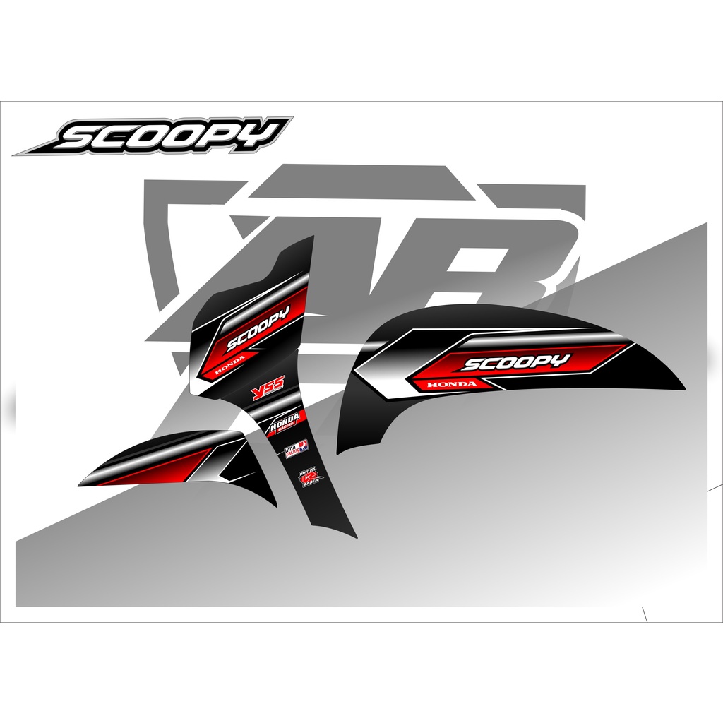 Sticker Striping Variasi Scoopy - Striping Motor Scoopy - Variasi Scoopy - Decal scoopy
