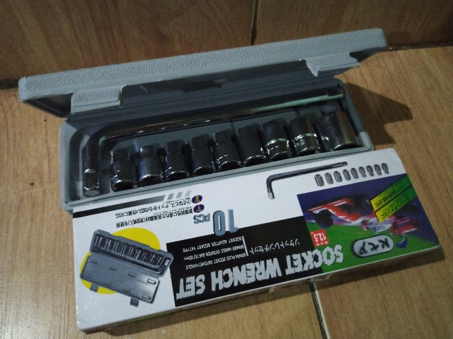 Kunci Sok 10 Pcs - Kunci Sock Set 10 Pcs - Socket Wrench Set Isi 10 Pc