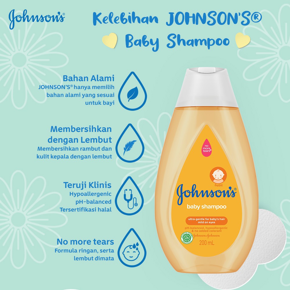 JOHNSON'S Gold Baby Shampoo - Shampo Bayi 50ml/ 100ml/ 200ml