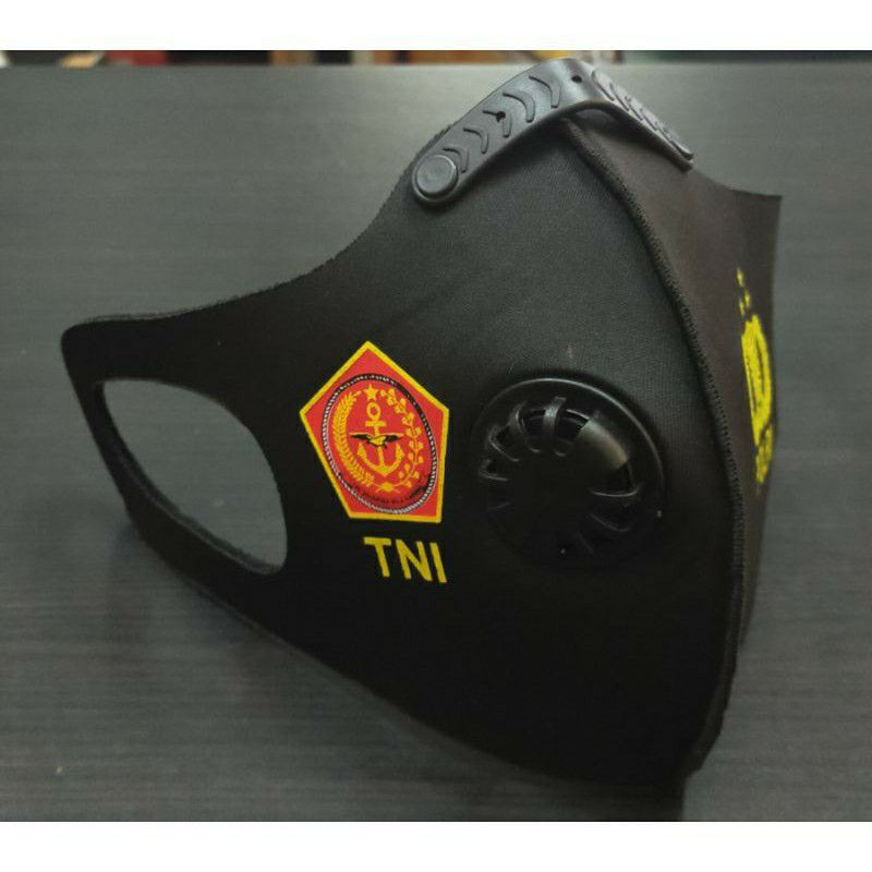 (MIN 2PCS) MASKER TNI POLRI PREMIUM PRINTING 3 PLY