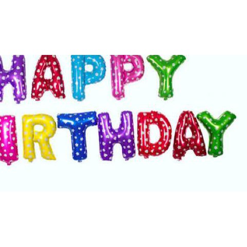 ✺ balon foil happy birthday / foil rainbow ▼