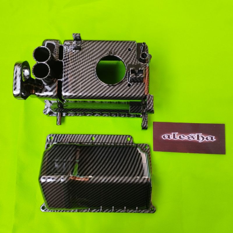 Cover tutup box filter 1 set mio karbu sporty smile soul carbon karbon