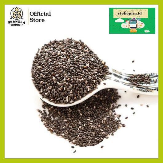 

5Yer67R- Black Chia Seed Mexico Organic / Organik 1Kg - Granola Addict Ingredi T7Rty67-