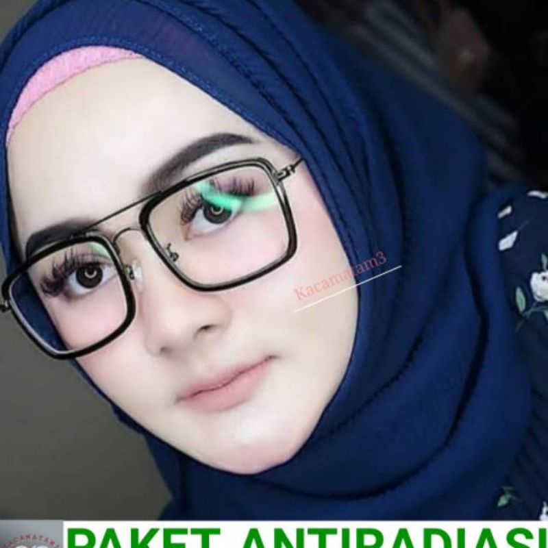 kacamata lensa antiradiasi computer tv hp laptop bisa normal minus plus cilinder tergantung permintaan sampai minus 5 cyl 2 harga masih sama tulis saja pesanan kaka di catatan saat order free box lap cairan pembersih kode 16006 size 51-18-140