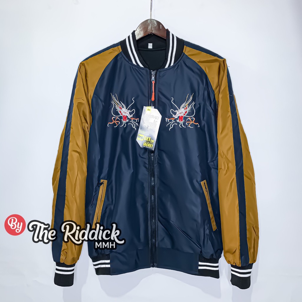 RCL - JAKET SUKAJAN JAPAN STYLE BIGSIZE FULL BORDIR BAHAN LUAR SATIN SILK DALAM QUILTED TEBAL