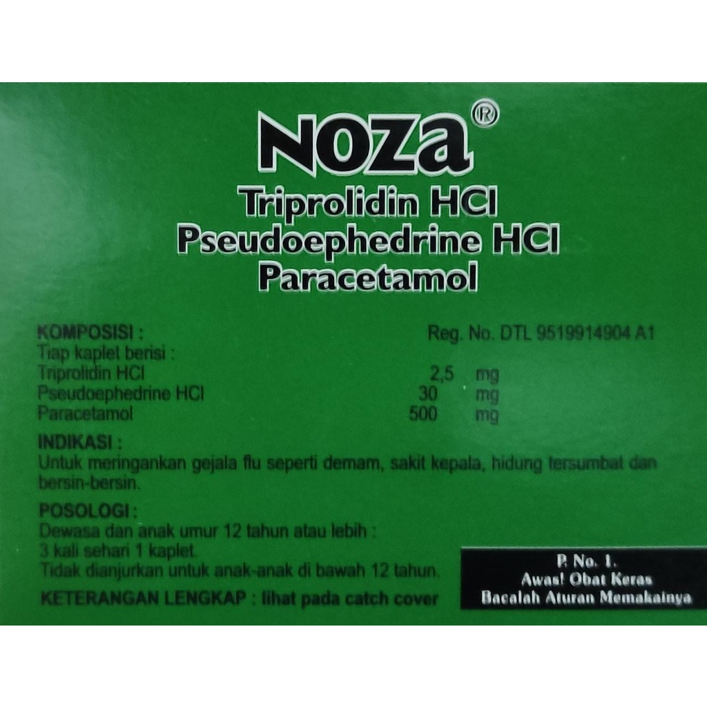 Noza 4 Tablet / Demam / Flu / Hidung Tersumbat / Bersin-Bersin / Sakit Kepala