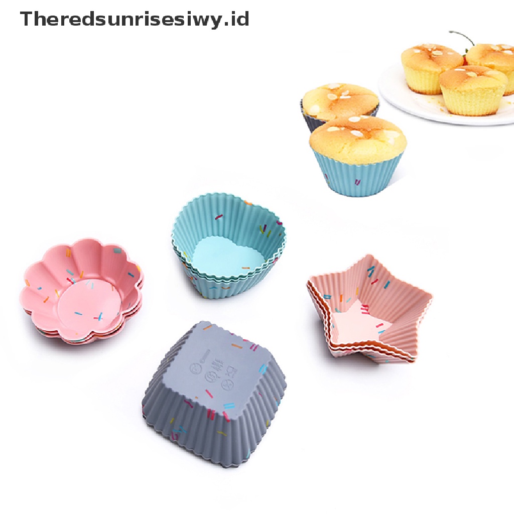 # Alat Rumah Tangga # 12pcs Cetakan Kue Muffin Bahan Silikon Untuk Baking