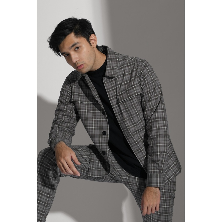 ROYAL TARTAN JACKET GREYISH BROWN by Preppstudio