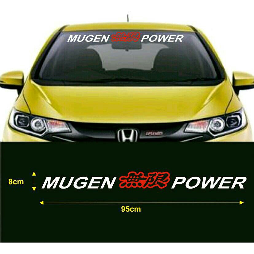 Sticker Mugen Power Windshield Cutting Stiker Variasi Mobil