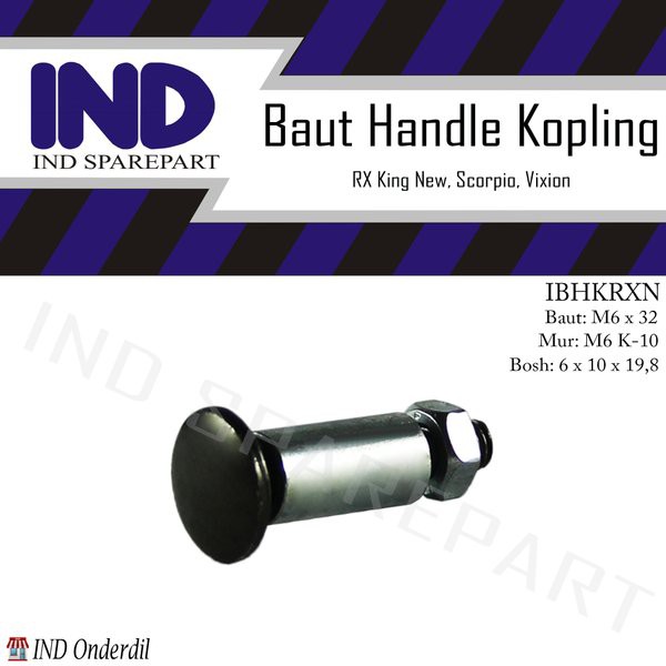 Baut-Baud-Bosh-Mur Handle-Handel Kopling-Kiri Komplit-Lengkap-Set RX King New & Vixion & Scorpio