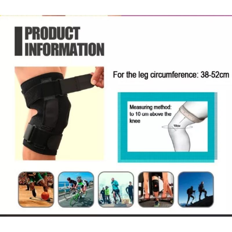 Knee Protector Deker Pelindung Lutut Gym Fitness Sport Cidera Lutut