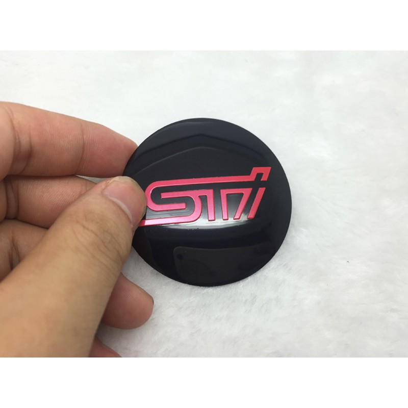 Stiker Emblem Logo STI 4x56mm Untuk Velg Mobil Subaru