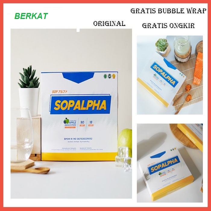 SOPALPHA 2 BOX Minuman Kesehatan Obat Suplemen Daya Tahan Tubuh Herbal Diabetes Kolesterol Diet BPOM