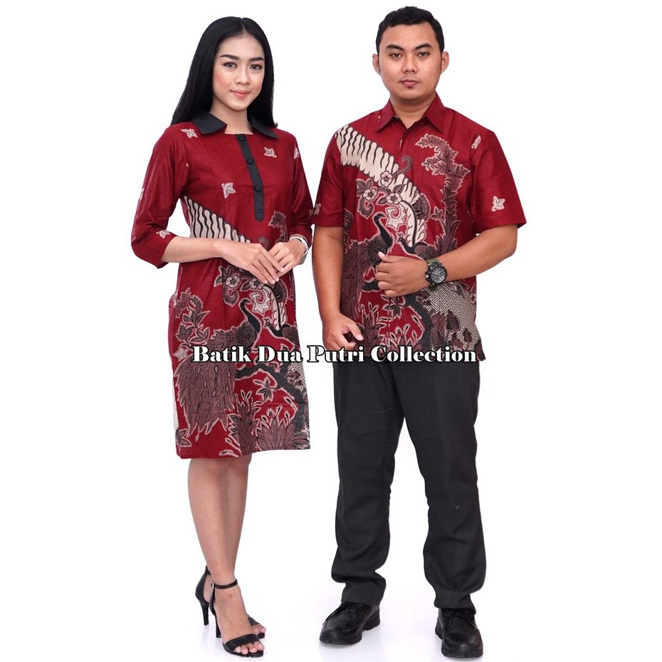 Couple Batik Wanita Kemeja Pria Exclusive Motif Kekinian Terbaru Karimun By Batik Dua Putri Collection