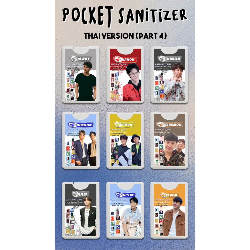 OHMNON / NAMON / PLUEMON HAND SANITIZER // POCKET SPRAY // OHM, NANON, CHIMON, PLUEM, ARM, TOPTAP