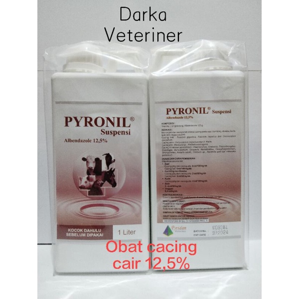 Pyronil Suspensi 1 ltr, oral (Obat cacing cair 12,5%) ~ Obat cacing ampuh unggas, kambing, domba, ba